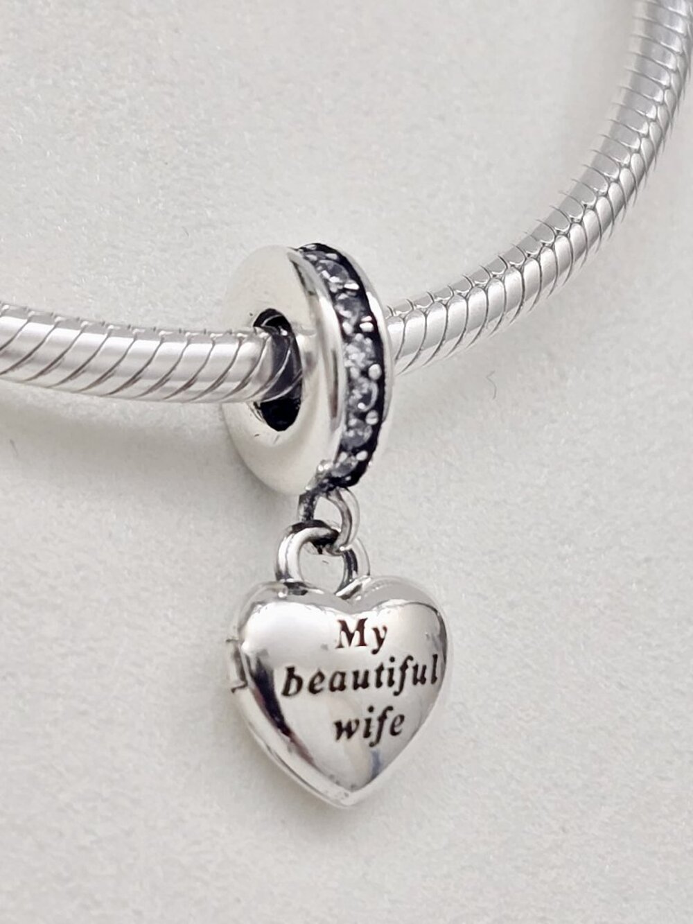 Pandora My Beautiful Wife Heart Dangle Charm